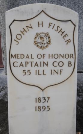 Medal of Honor Recipient First Lieutenant John Harvey Fisher, Sr. Headstone